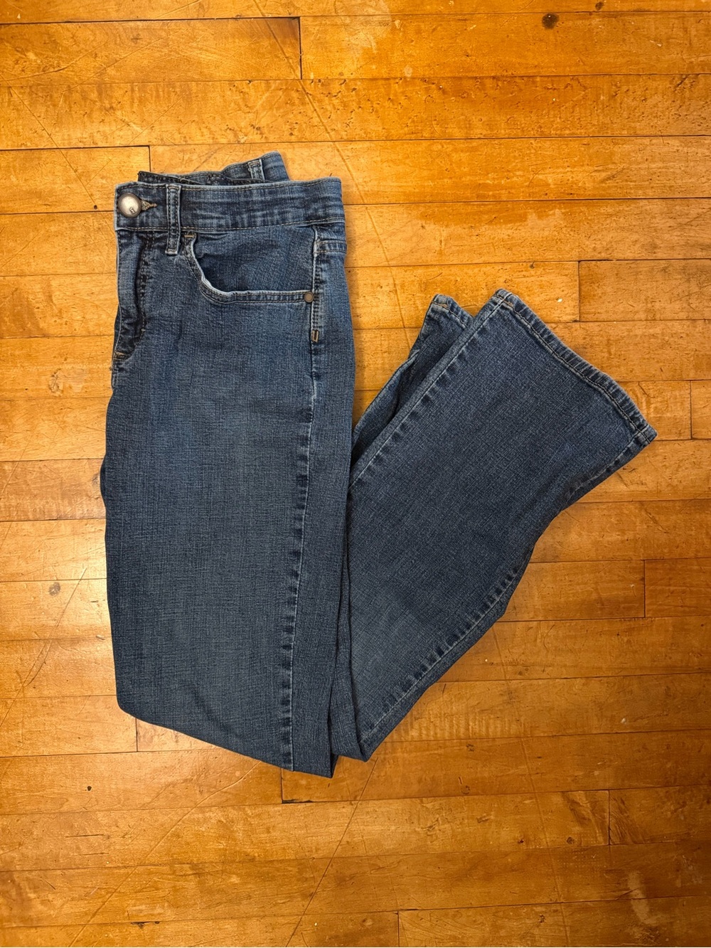 Classic Women's Dark Blue Straight-Leg Jeans